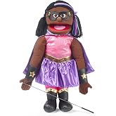 25" Superhero, Black Girl, Full Body, Ventriloquist Style Puppet