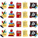Framendino, 25 Pack School Best Teacher or Student Charms for Jewelry Making Keychain Bracelets Earrings Necklaces 5 Styles