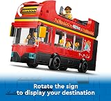 LEGO City Red Double-Decker Sightseeing Bus Toy 60407 with 5 Minifigures view 5