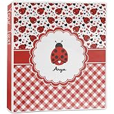 Personalized Ladybugs &amp; Gingham 3-Ring Binder - 1 inch