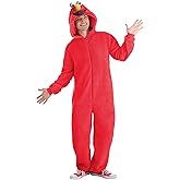 Sesame Street Elmo Costume for Adults - Men's & Women's Sesame Street Elmo Hooded Jumpsuit - Officially Licensed
