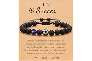UNGENT THEM Baseball Basketball Soccer Football Bracelet Birthday Graduation Christmas Gifts for Boys