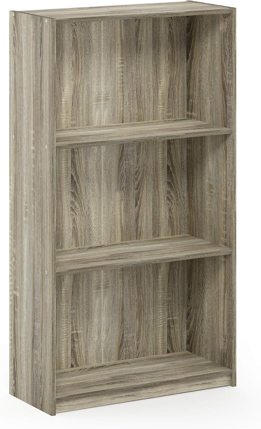 Furinno BASIC Book Shelf, 3-Tier Modern Bookshelf, Bookcase with Open Shelves, 9.3 x 21.8 x 39.5, for Living Room Bedroom