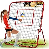 Adjustable Volleyball Rebounder Net with 90° Foldable Angle, Bounce Back Training Equipment for Solo Practice Volleying Bumping & Spiking – Sturdy Base, Easy Setup & Portable