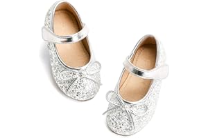 Otter MOMO Toddler Little Girls Princess Shoes Mary Jane Ballerina Flats Flower Girl Dress Shoes