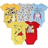 Disney Baby 5 Pack Bodysuits Newborn to Infant Sizes (Newborn - 24 Months)