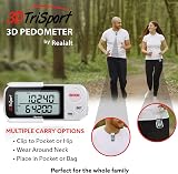 Realalt 3DTriSport 3D Pedometer with Clip & Strap, 30 Day Memory view 8