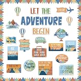 Let The Adventure Begin Motivational Bulletin Board Set for Classroom Decoration Let's Explore Themed Bulletin Cutouts Travel Map Poster Set for Teachers Students Back to School Wall Decor