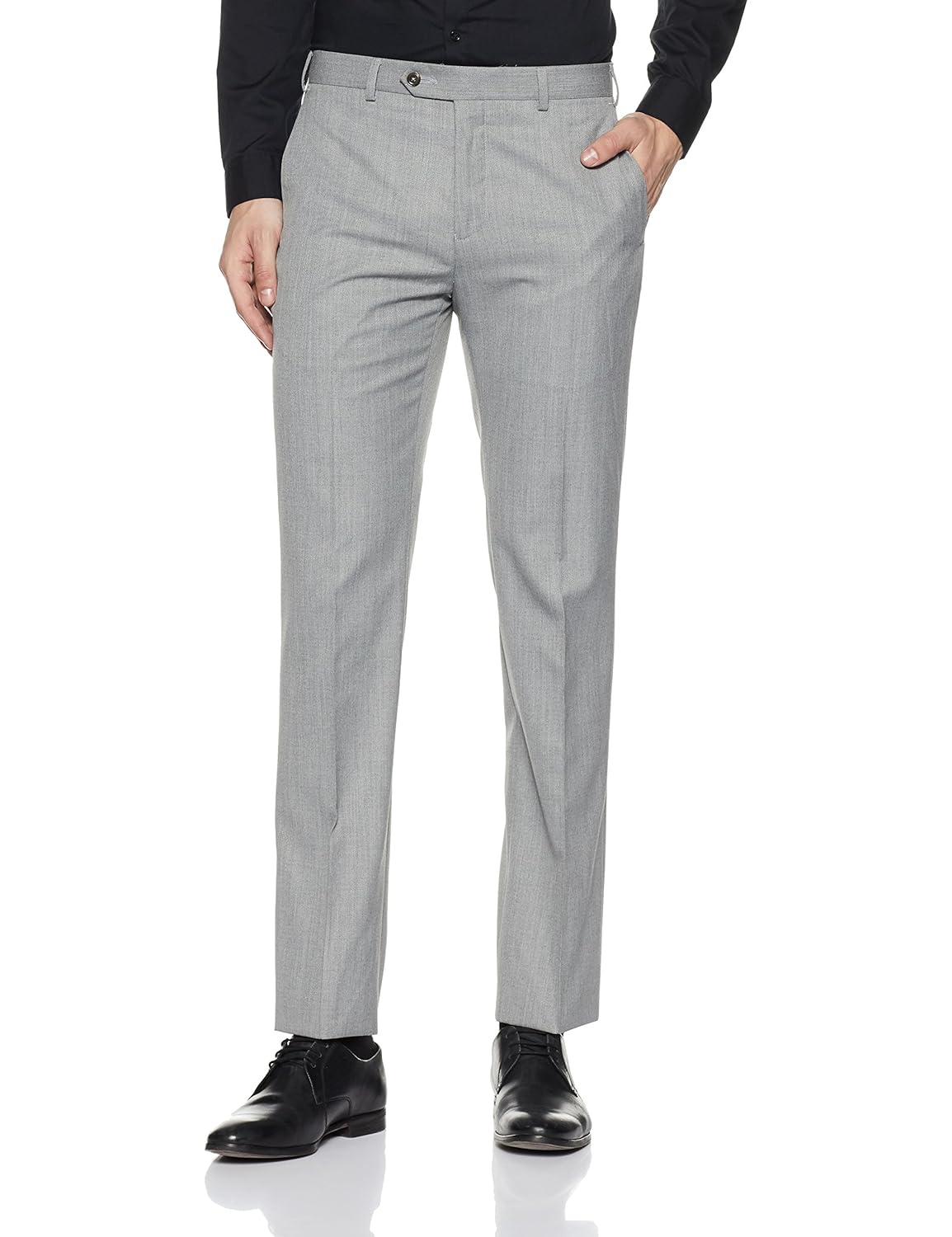 raymond men's relaxed fit formal trousers