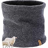 ACUSHLA Merino Wool Neck Gaiter for Men & Women - Fleece Lined Heavyweight Warm Knitted Scarf Neck Warmer Ski Face Mask