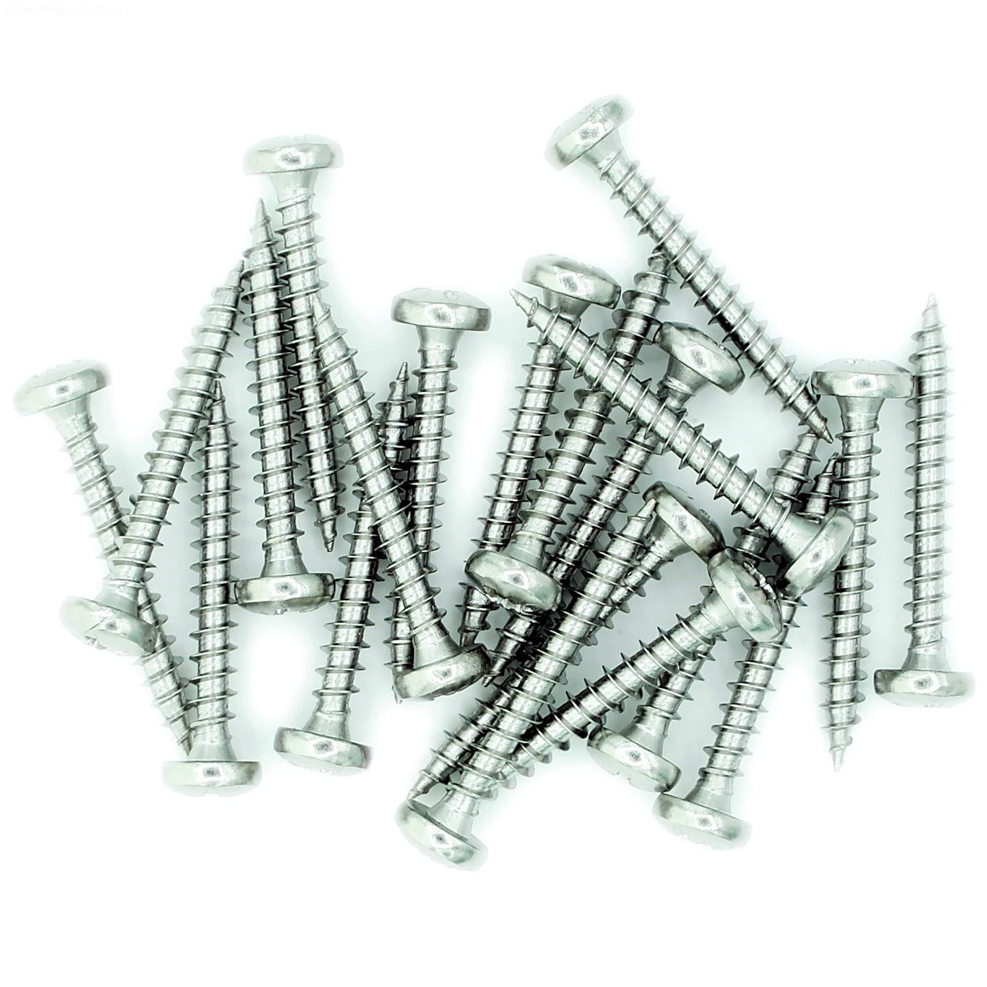 No.5 x 1.2 (3.5mm x 30mm) Pozi Pan Chipboard Screw - Stainless Steel (A2) (Pack of 20)