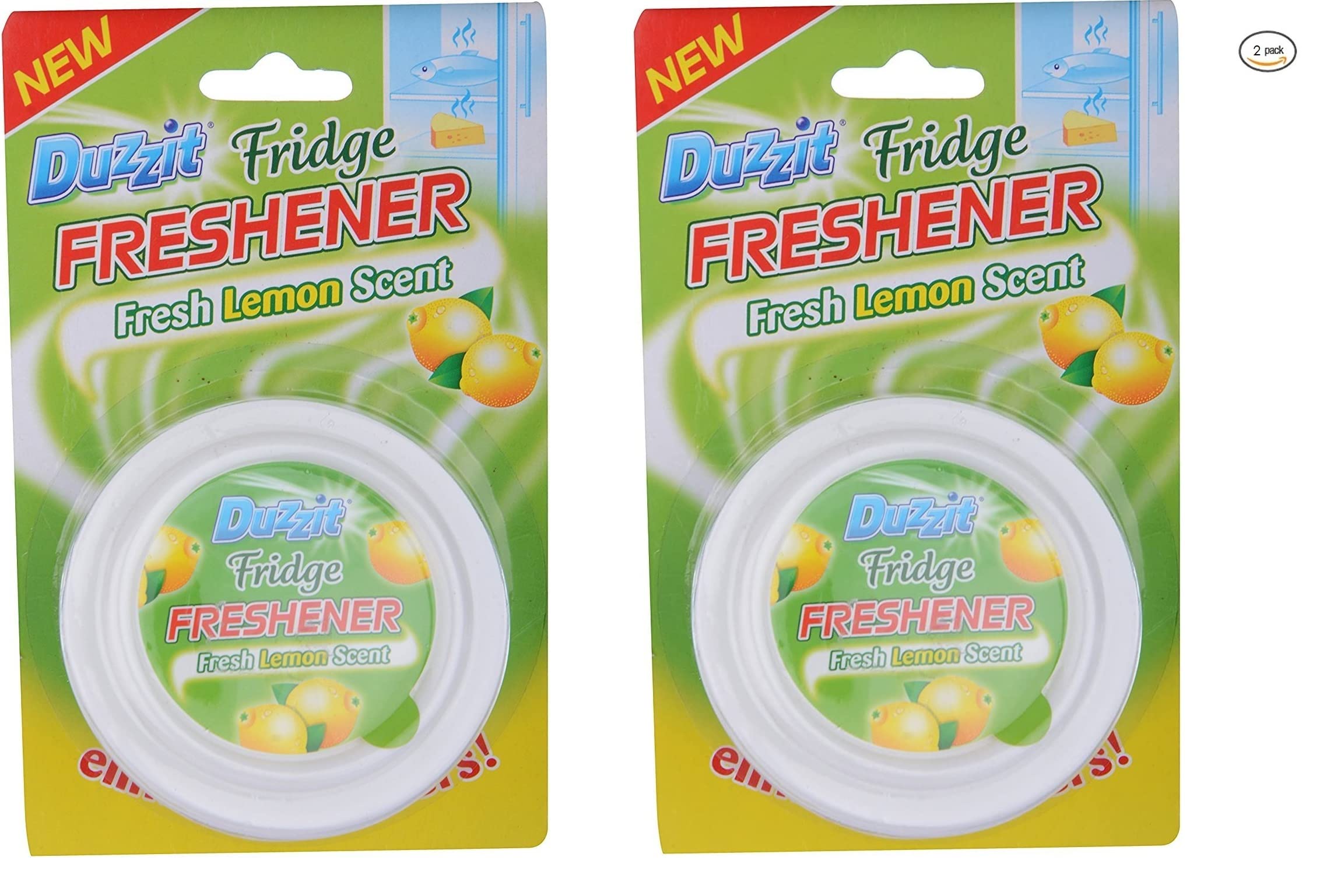 Duzzit 2XNew Fridge Freshener Fresh Lemon Scent