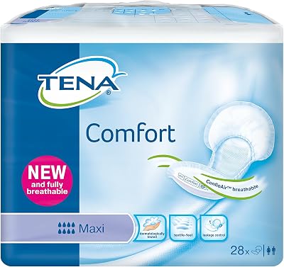 TENA Comfort Maxi Absorbent Incontinence Pads Large 28 Pack 2400 ml