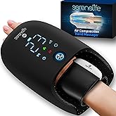 SereneLife Hand Massager with Heat and Compression with Kneading, 6 Modes, 6 Intensity Levels, 3 Timer Settings for Hand Relaxation, Stress Relief, and Muscle Tension Relief