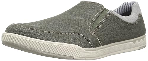 clarks mens canvas slip on shoes