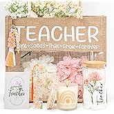 Elysirise Teacher Gifts for Women,Teacher Valentine Gifts,Cool Teachers Appreciation Gift,Tote Bag Glass Cup Gift for Teachers