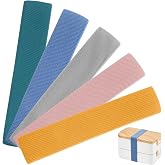 Dplolng 5 Pcs Bento Box Bands,Lunch Box Band Bento Band Elastic Strap for Lunch Boxes Fixing Bands Replacement for Office Classroom Picnic Camping Outdoors Meals,5 Colors
