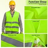 Chyaya 2 Pack Hi Vis Vests Reflective Safety Waistcoats Running Cycling Work view 2