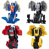 Transformers EarthSpark Tacticon Bundle, Set of 4 Mini Robot Action Figures, Converts in 1 Step, Interactive Fidget Toys for Boys and Girls Ages 6 and Up (Amazon Exclusive)