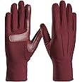 isotoner Women's Spandex Cold Weather Stretch Gloves With Warm Fleece Lining