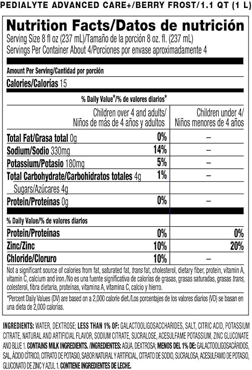 34 Pedialyte Nutrition Facts Label - Labels For You