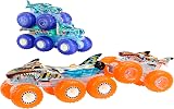 Hot Wheels Monster Trucks Power Smashers Mega-Wrex Tiger Shark Multipack 1:64 view 1