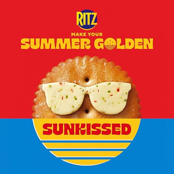 RITZ SUNKISSED CRACKERS, SNACKS FOR KIDS AND ADULTS, LUNCH SNACKS, LIMITED EDITION, 13.7 OZ