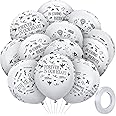 72 Pcs Memorial Balloons Set White Remembrance Funeral Celebration of Life Latex Balloon with Ribbon Love You Always Miss You Forever We Will Never Forget You Balloons Decorations 12 Inch