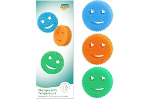 HELIME Scrub Sponge Dish Scrubber, Non Scratch Multipurpose Sponges, Temperature Controlled Dual Sided Cleaning Pads, Durable