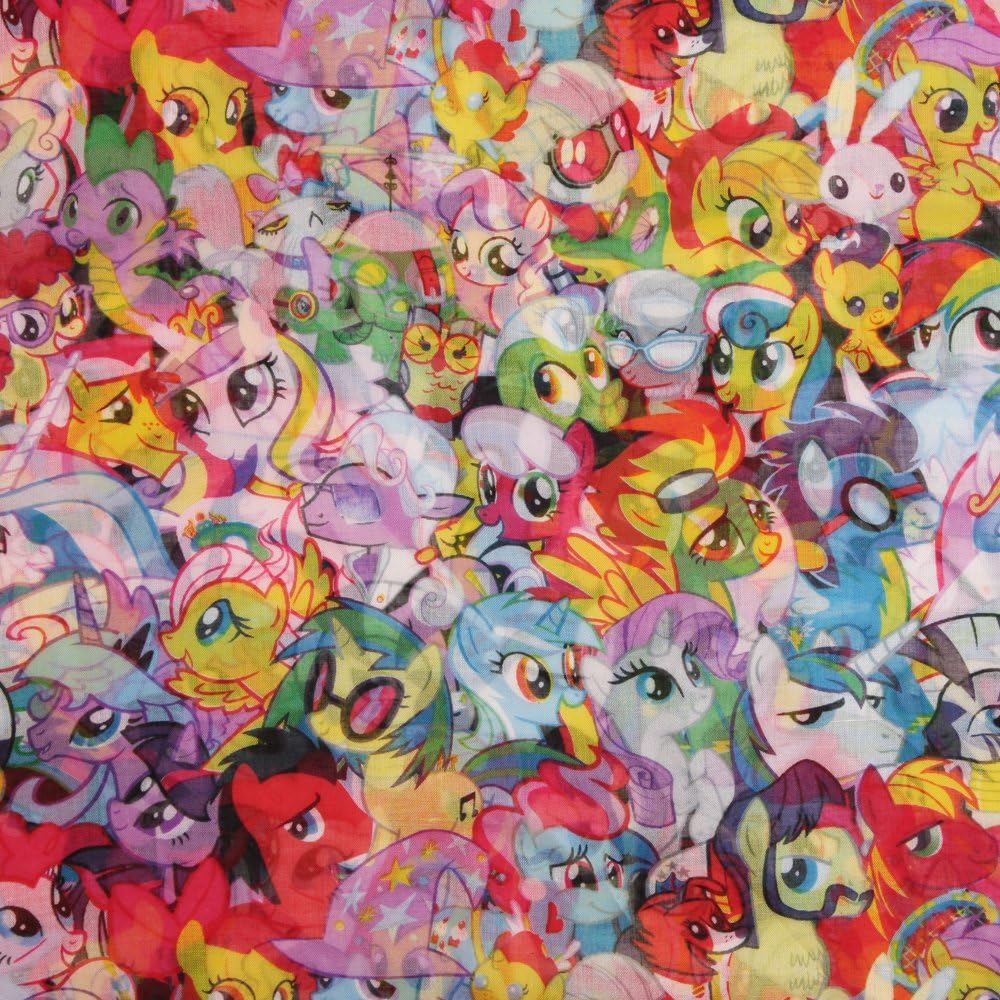My Little Pony All Over Print Fashion Infinity Scarf: Clothing