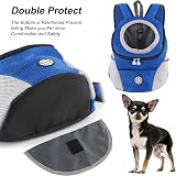 M MUNCASO Dog Carrier Backpack Small Pet Travel Bag Blue S Breathable Head-Out view 3
