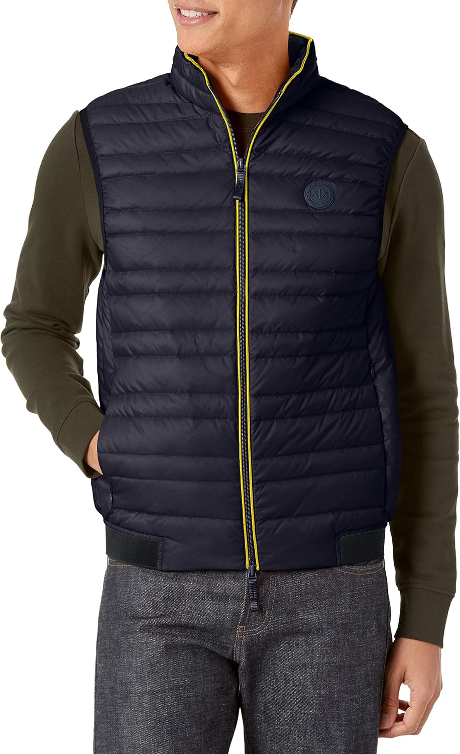 Armani Exchange Men's Ax Zip Up Vest Amazon.co.uk Clothing