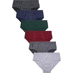 MangoDeal 100％ Cotton Men's Bikini Briefs Tag-Free Low Rise Triangle Briefs Elastic Waist Moisture Wicking Underwears S-XL