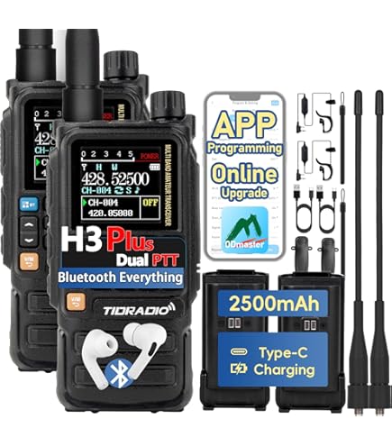 Amazon.com: TIDRADIO TD-H3 GMRS Radios Handheld, APP/Web Bluetooth
