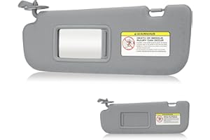 HKPARTS Left Driver Side Sun Visor SunVisor Without Light for Hyundai Elantra 2011 2012 2013 2014 2015 852103X000TX (Gray)