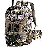 YVLEEN Hunting Backpack, Waterproof Camo Hunting Packs for Men, Durable Large Capacity Hunting Day Pack for Rifle Bow Gun