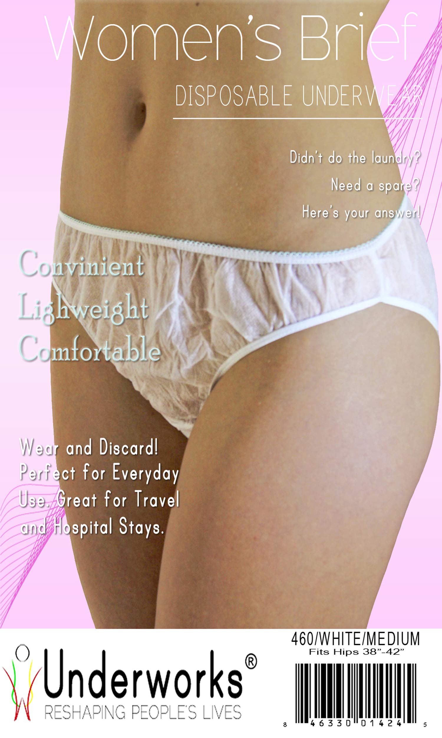 Womens Disposable Briefs 30Pack for Travel Hospital Stays