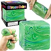 Fidget Cube Squishy Toys , Squeeze Stress Balls for Kids, Adults Squishies Anxiety Relief Maltose Ball, Ice Squishys Sugar Sensory Toy for ADHD Autism, Novel Design Colorful Fidgets Cubes (Green)
