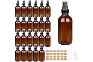 GIVAMEIHF 4oz Amber Glass Spray Bottles Mist Sprayer Set of 24,Empty Small Spray Bottle Fine Mist Spray Refillable Containers,Mini Travel Bottle Spray Bottle Make Perfect Oil,Perfume,Body Sprays