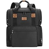 BAFASO Cosmetic Bag with 3 Inner Removable Pouches, Travel Makeup Bag with Multiple Pockets, Black