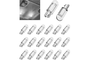 iolory 20 PCS 194 LED Bulb,12V W5W Super Bright Wedge Replacement Lights,Car Accessories License Plate Lights Side Marker Lig