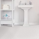 FloorPops FP2946 Lattice Peel & Stick Floor Tiles White Off-White 12x12 view 4