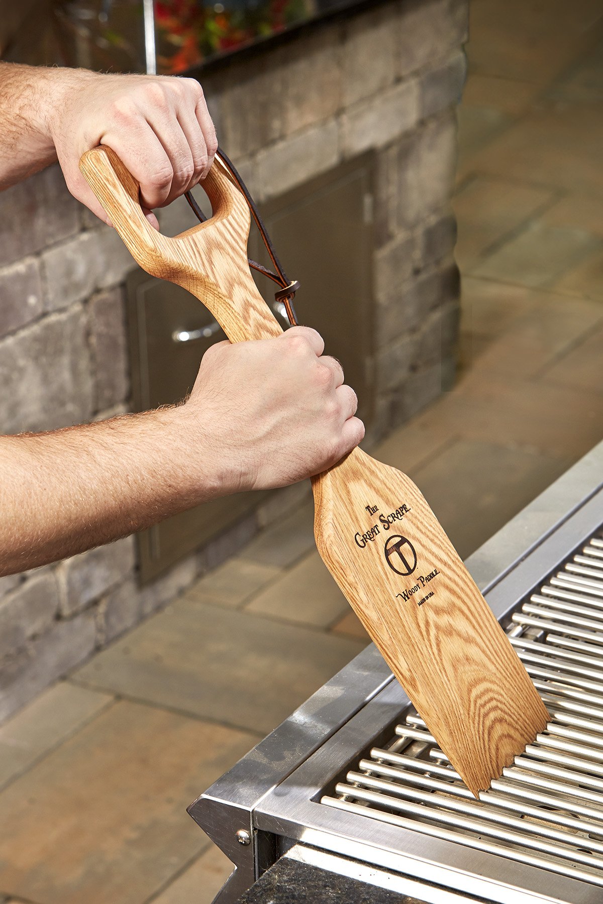 Wood Grill Scraper (20" Shovel) Perfect BBQ Accessory for Cleaning