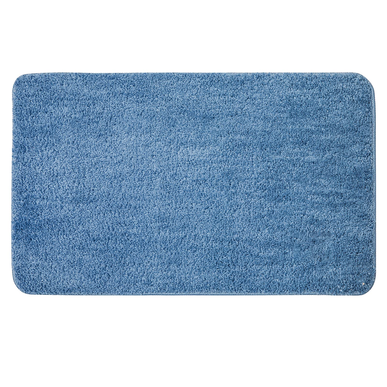 MIULEE Bathroom Rug Entrance Mat Shower Mat Non-Slip Tabis Absorbent Soft Microfibre Toilet Bath Tub Outlet Kitchen Living Room Bedroom Blue 40 x 60 cm