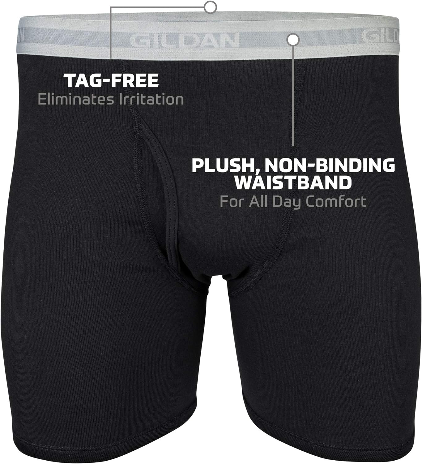 Gildan Men's Regular Leg Boxer Brief Multipack at  Men’s Clothing store