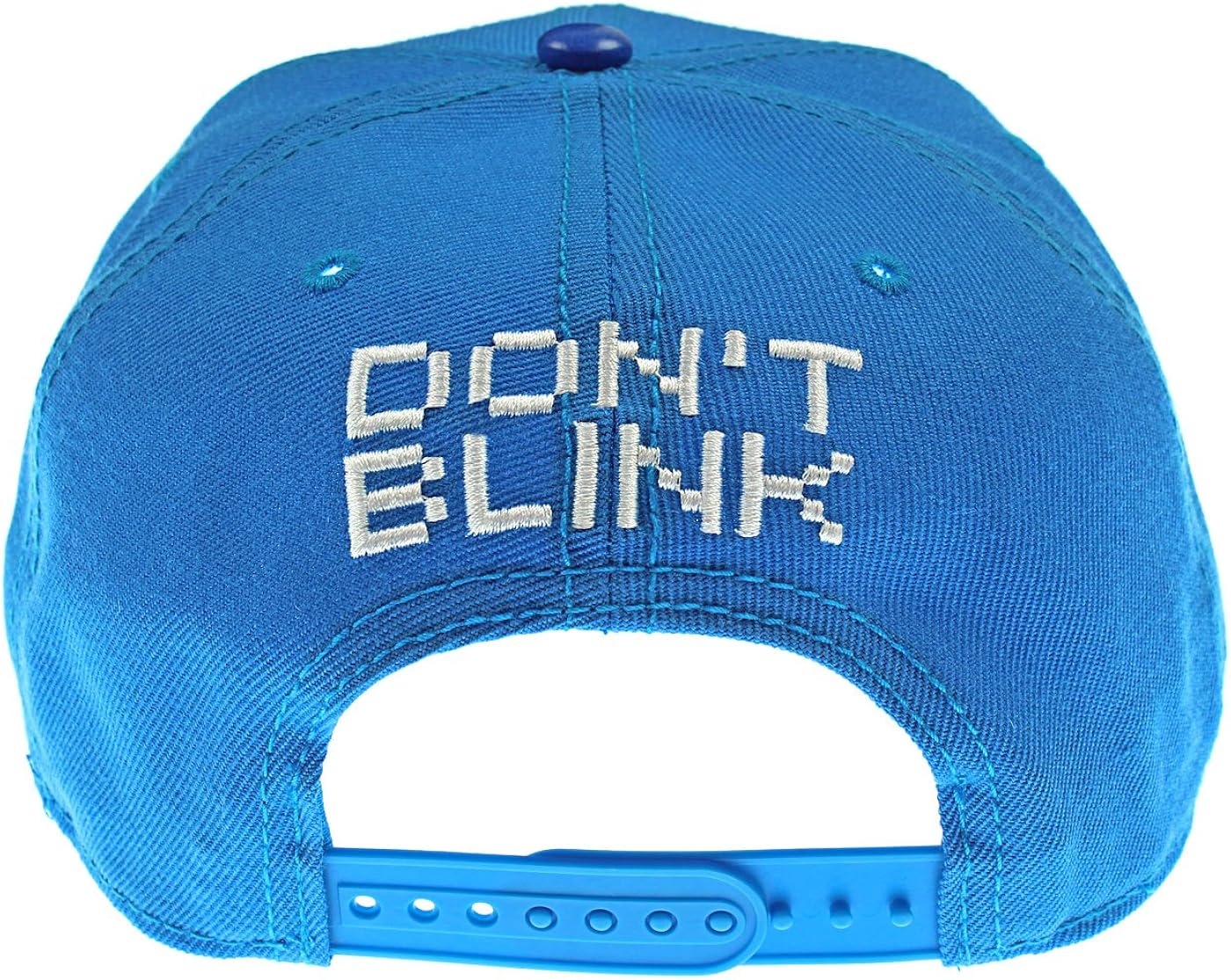 Sega Genesis Sonic The Hedgehog Hat - Blue 8 Bit Pixel Don't Blink Snapback: Clothing
