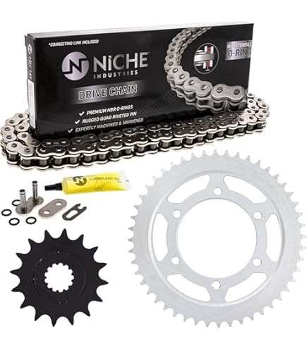 NICHE Drive Sprocket Chain Combo for Kawasaki Ninja ZX6R ZZR600