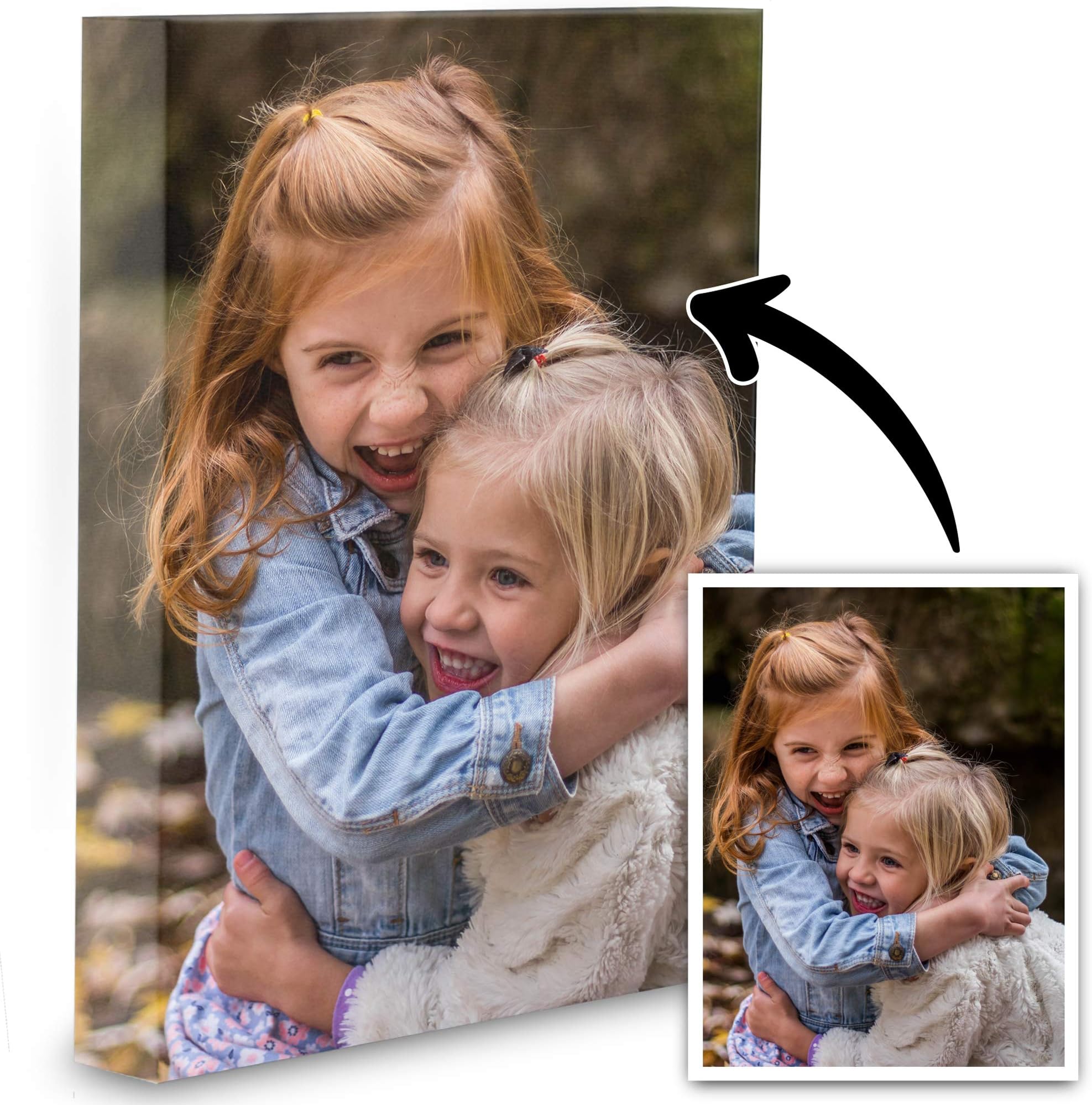 ShopCutees Personalized Canvas Prints with Your Photos | Custom your Pictures on Canvas Wall Art | 1.5" Thick Canvas | Perfect for Family, Kids & Pet Portraits | Digitally Printed (12" x 18")