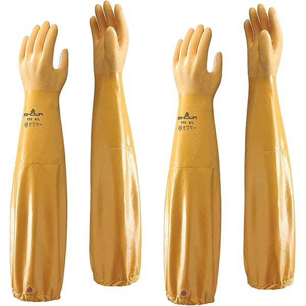 Amazon.com: (2 Pair) Showa Atlas 772 Nitrile Elbow Length