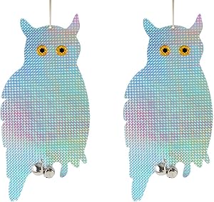 Bird Blinder Reflective Hanging Owl - Repellent Control (2 Pack)